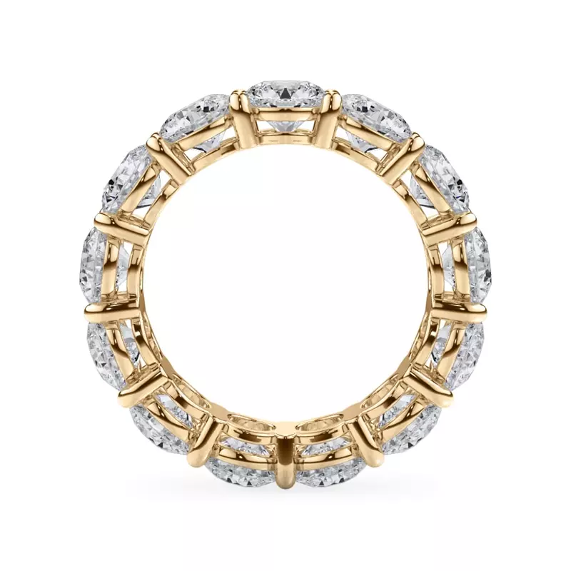 14K Yellow Gold Classic Round Lab Diamond Eternity Band (6.50ct. tw.)