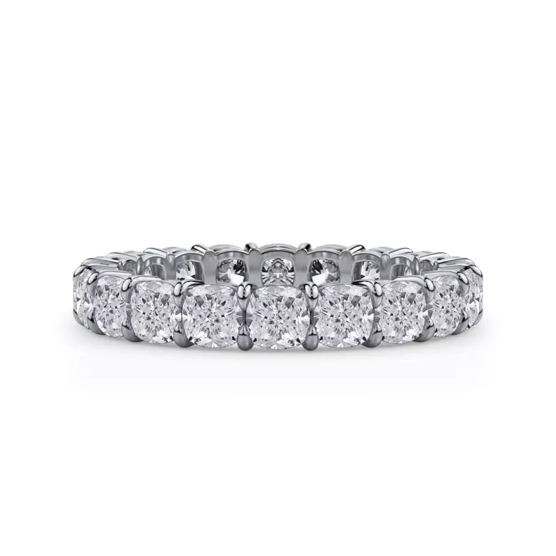 Cushion Cut Lab Diamond Eternity Ring (3.0 ct. tw.)