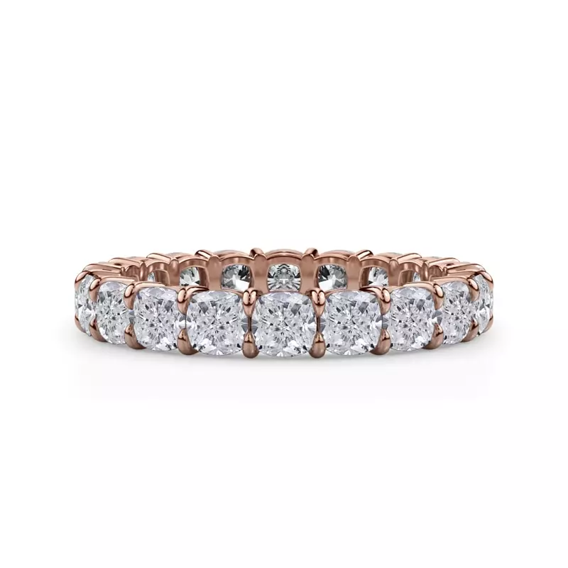 Cushion Cut Lab Diamond Eternity Ring (3.0 ct. tw.)
