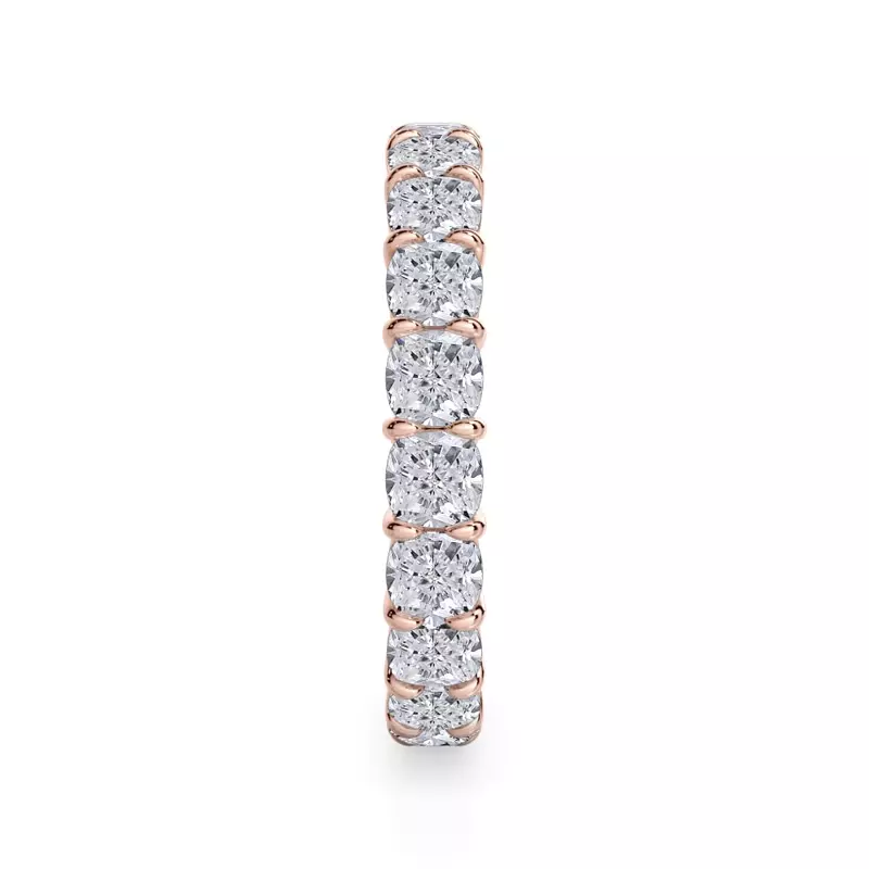 18K Rose Gold Cushion Cut Diamond Eternity Ring (3.0 ct. tw.)