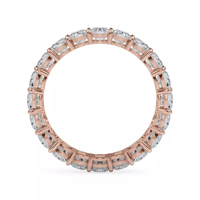 18K Rose Gold Cushion Cut Diamond Eternity Ring (3.0 ct. tw.)