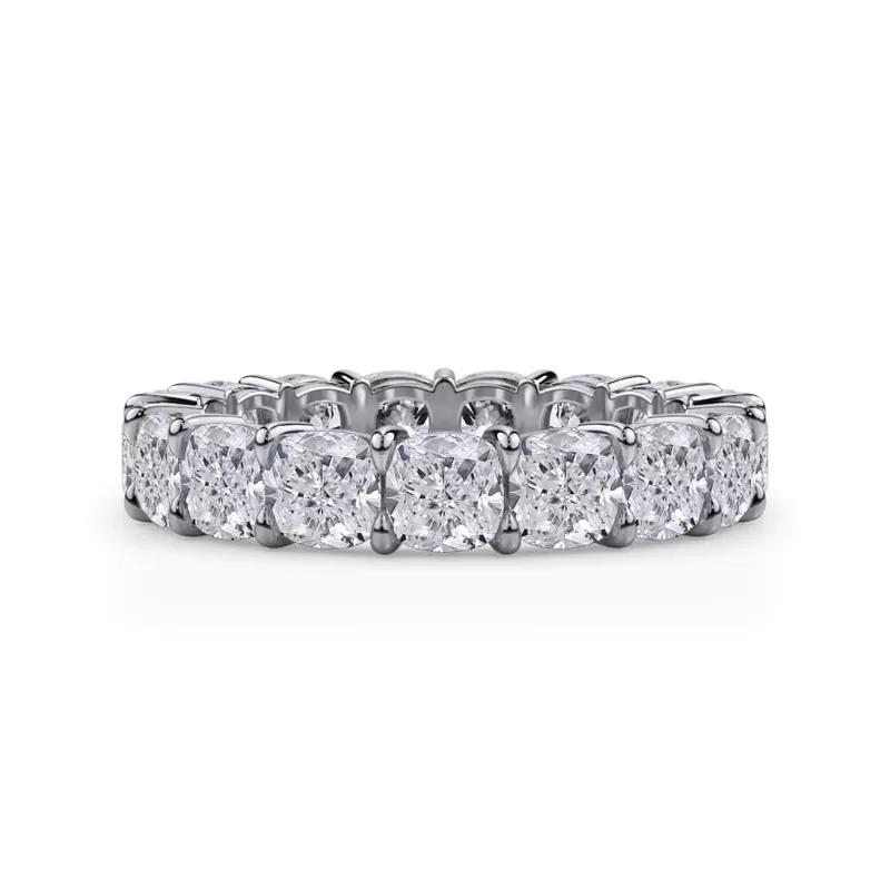Cushion Cut Lab Diamond Eternity Ring (5.0 ct. tw.)