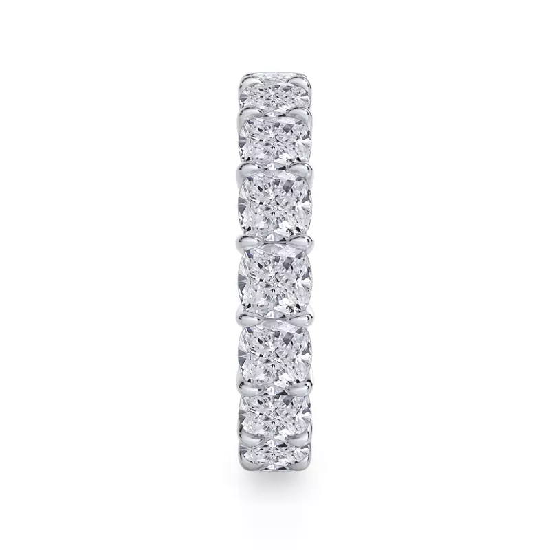 Platinum Cushion Cut Lab Diamond Eternity Ring (5.0 ct. tw.)