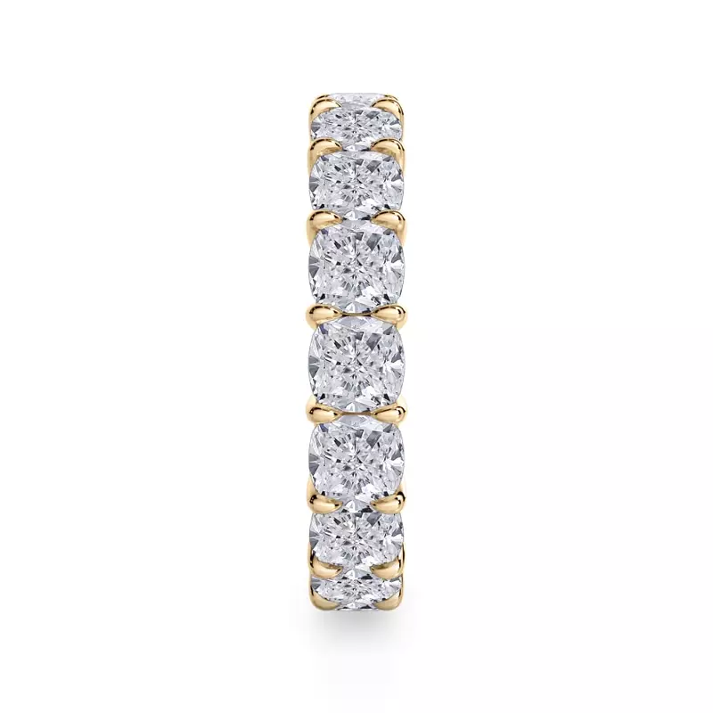 14K Yellow Gold Cushion Cut Diamond Eternity Ring (5.0 ct. tw.)