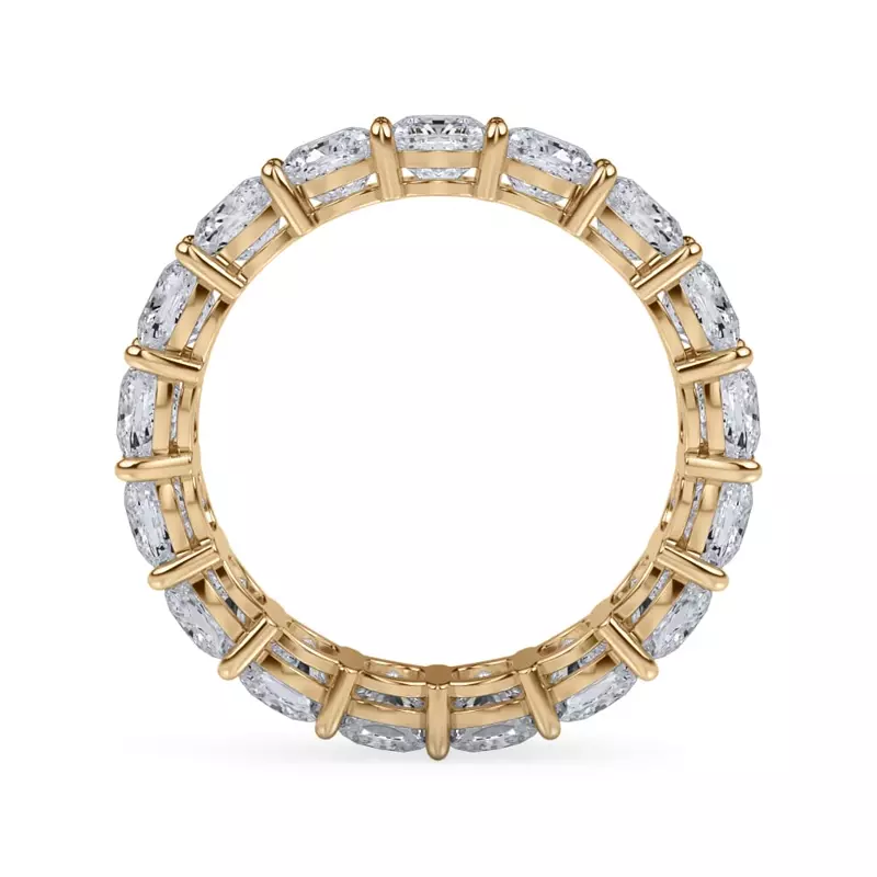 14K Yellow Gold Cushion Cut Diamond Eternity Ring (5.0 ct. tw.)