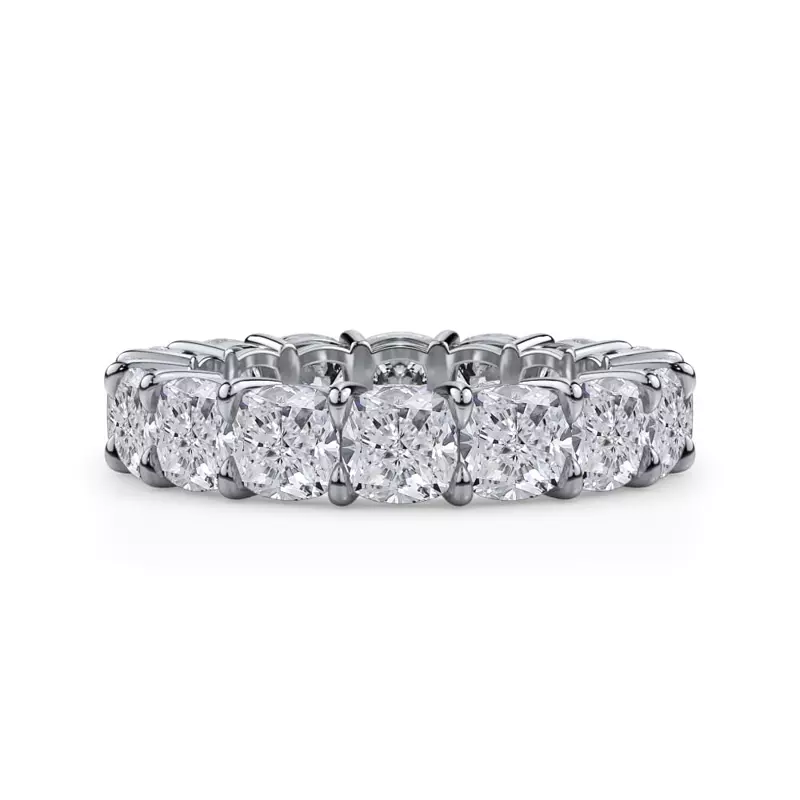 Cushion Cut Lab Diamond Eternity Ring (7.0 ct. tw.)