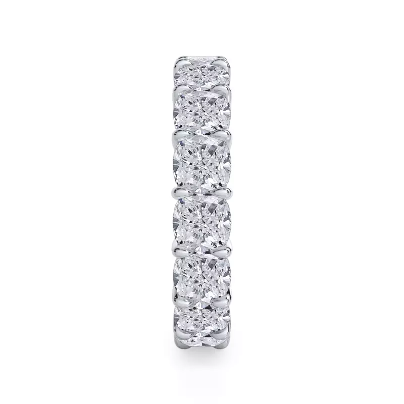 Platinum Cushion Cut Lab Diamond Eternity Ring (7.0 ct. tw.)