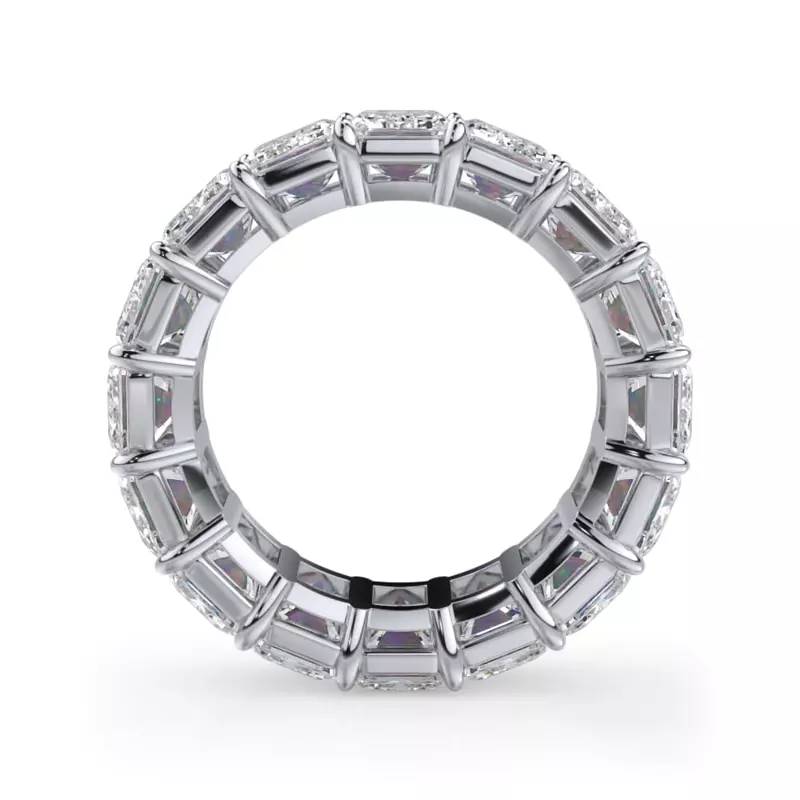 Platinum Emerald Cut Diamond Eternity Ring (11.0 ct. tw.)