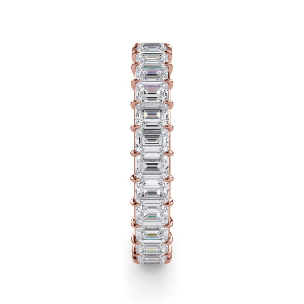 18K Rose Gold Emerald Cut Diamond Eternity Ring (2.0 ct. tw.)
