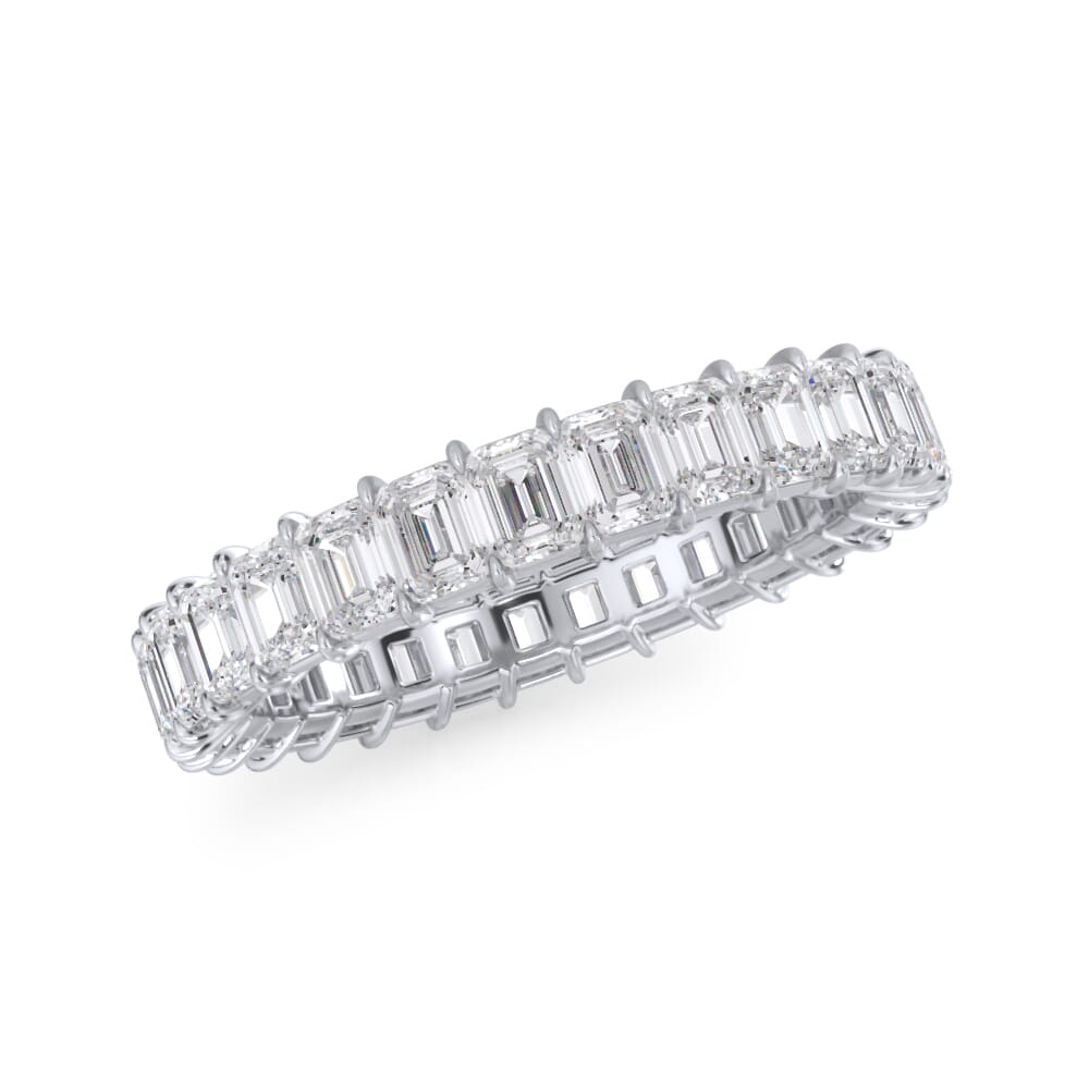 Platinum Emerald Cut Diamond Eternity Ring (2.0 ct. tw.)
