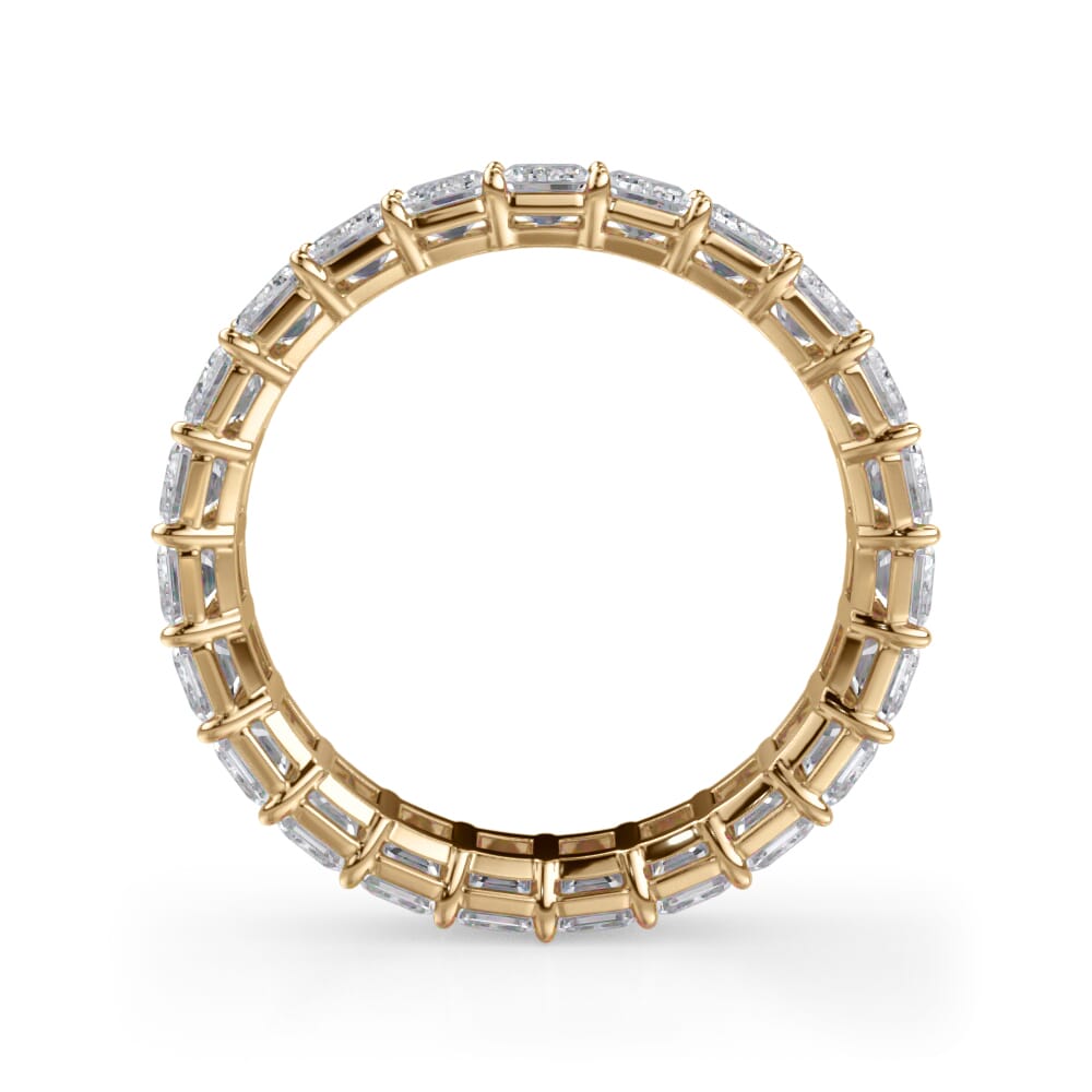18K Yellow Gold Emerald Cut Lab Diamond Eternity Ring (4.0 ct. tw.)