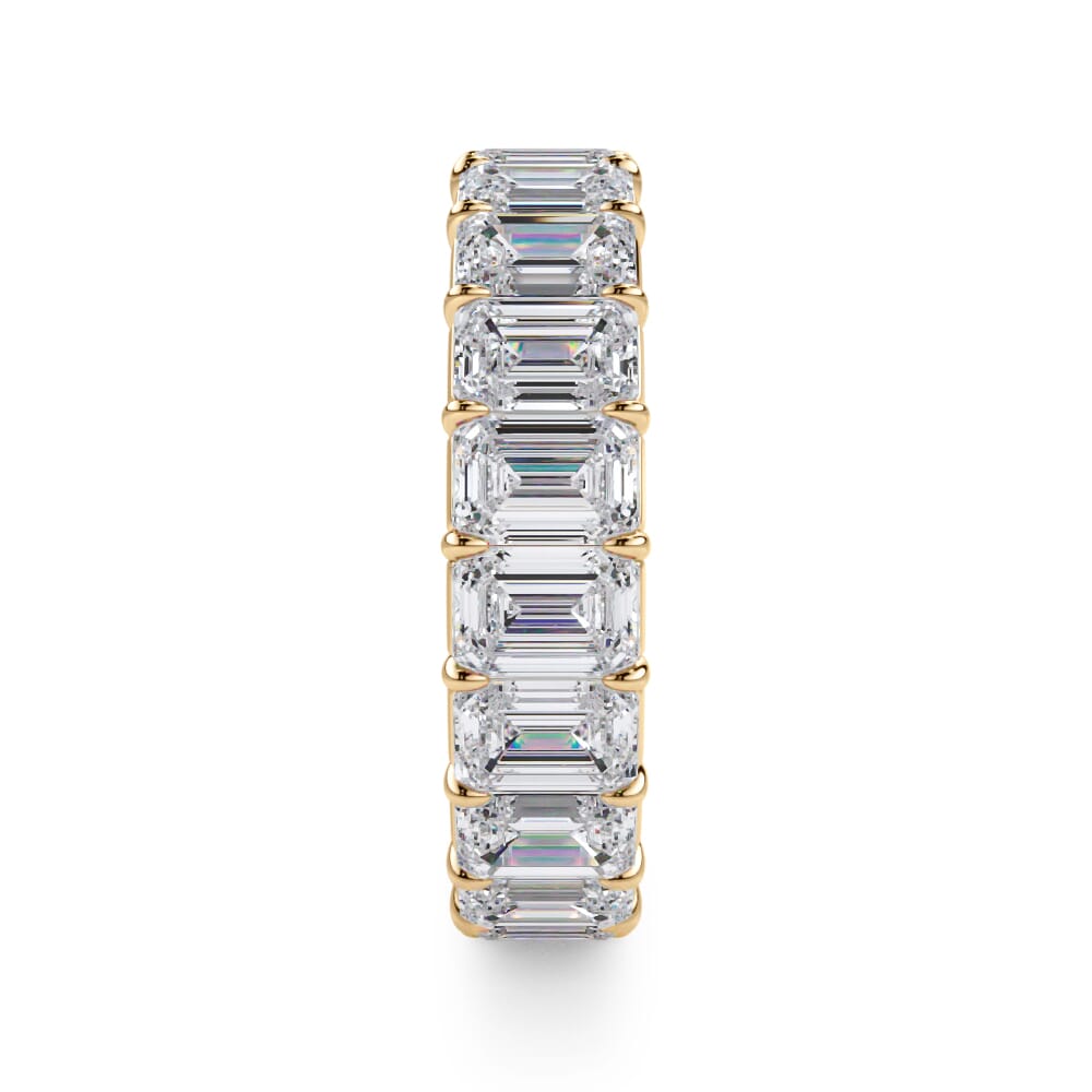 18K Yellow Gold Emerald Cut Lab Diamond Eternity Ring (6.0 ct. tw.)