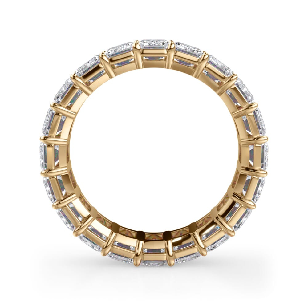 18K Yellow Gold Emerald Cut Lab Diamond Eternity Ring (6.0 ct. tw.)