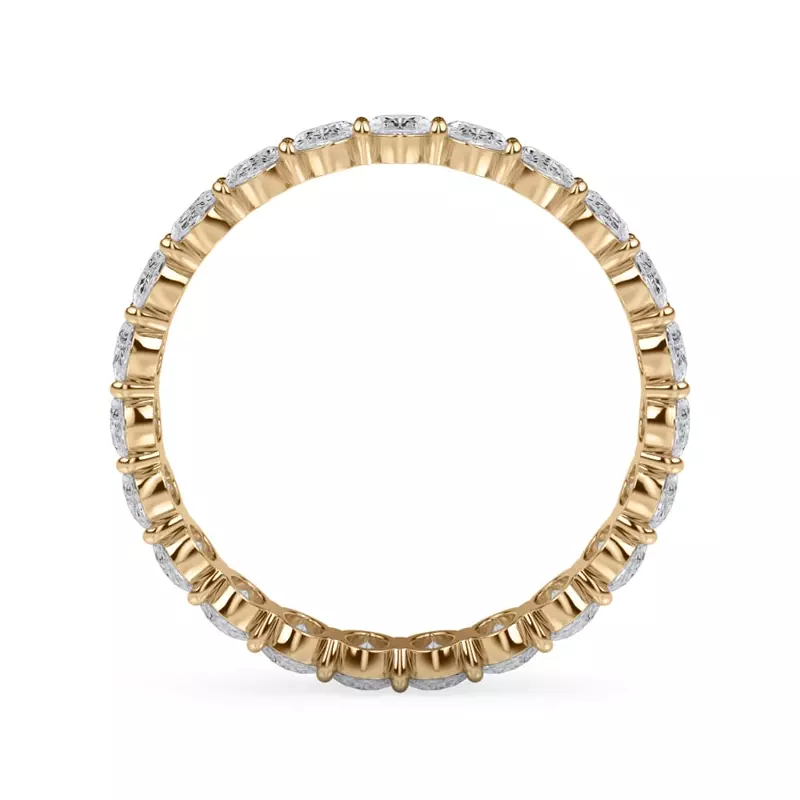 14K Yellow Gold Oval Cut Lab Diamond Eternity Ring (2.0 ct. tw.)