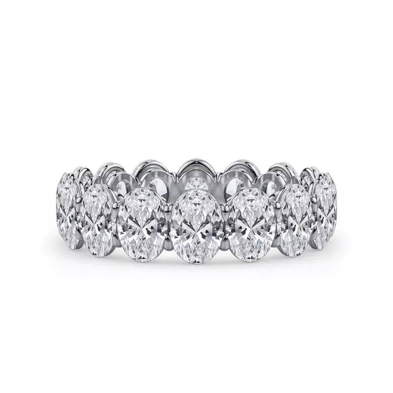 Oval Cut Lab Diamond Eternity Ring (5.0 ct. tw.)