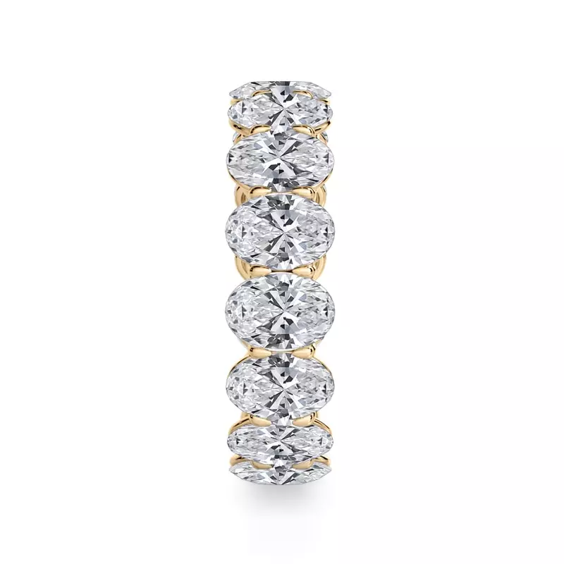 14K Yellow Gold Oval Cut Diamond Eternity Ring (5.0 ct. tw.)