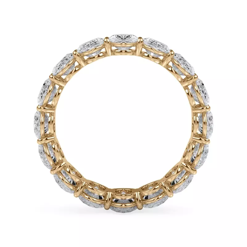 14K Yellow Gold Oval Cut Diamond Eternity Ring (5.0 ct. tw.)