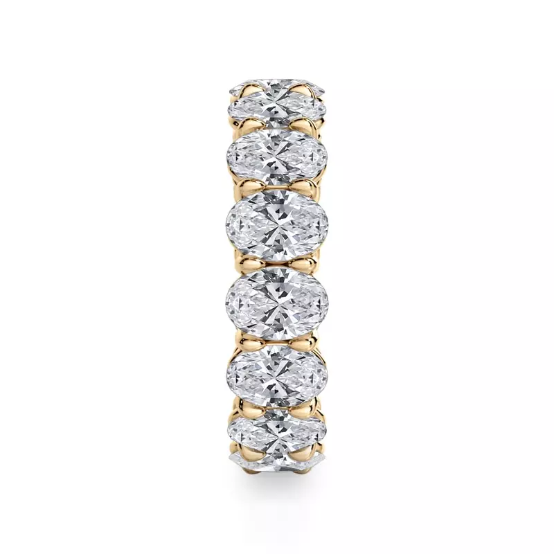 14K Yellow Gold Oval Cut Diamond Eternity Ring (6.0 ct. tw.)