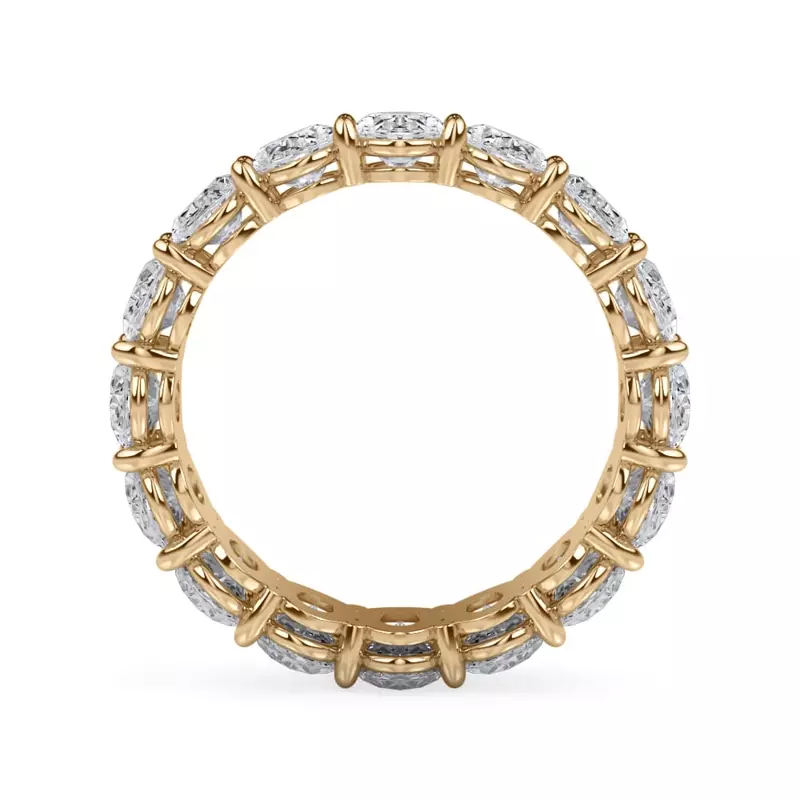 14K Yellow Gold Oval Cut Diamond Eternity Ring (6.0 ct. tw.)