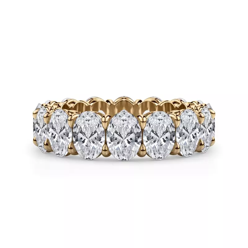 Oval Cut Lab Diamond Eternity Ring (7.0 ct. tw.)
