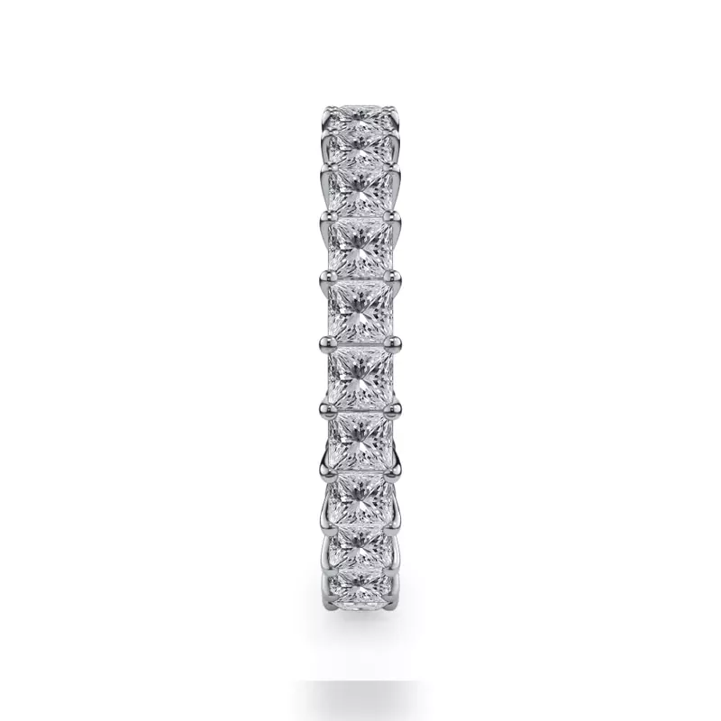 18K White Gold Princess Cut Lab Diamond Eternity Ring (2.0 ct. tw.)