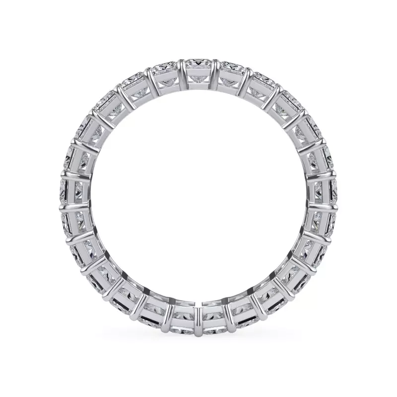 18K White Gold Princess Cut Lab Diamond Eternity Ring (2.0 ct. tw.)