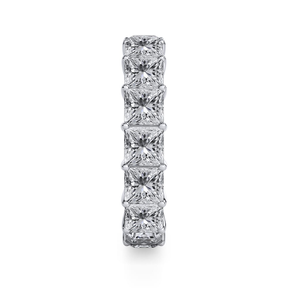 18K White Gold Princess Cut Lab Diamond Eternity Ring (3.0 ct. tw.)