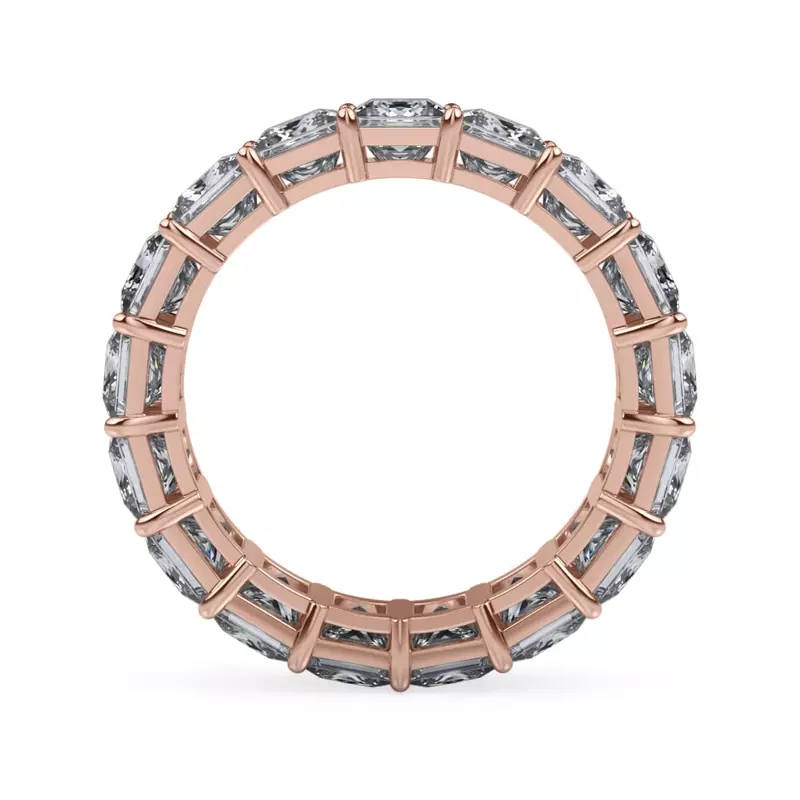 18K Rose Gold Princess Cut Diamond Eternity Ring (3.0 ct. tw.)