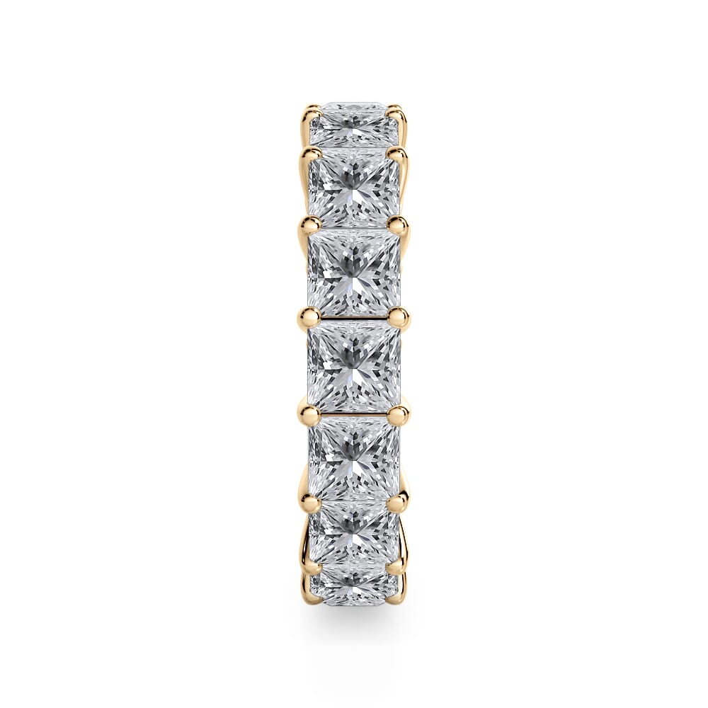 18K Yellow Gold Princess Cut Diamond Eternity Ring (4.0 ct. tw.)