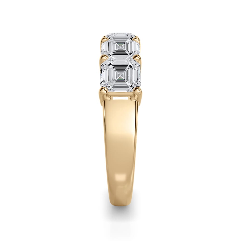 18K Yellow Gold Asscher Cut Diamond 5 Stone Ring (3.00 ct. tw.)