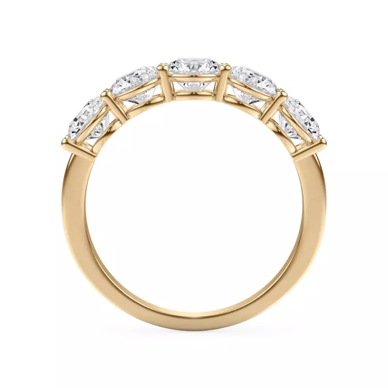 14K Yellow Gold Classic Five-Stone Round Diamond Band (1.50ct. tw.)