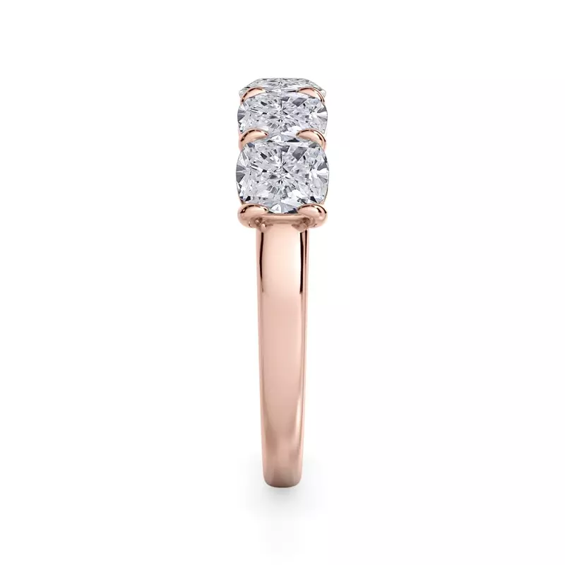 18K Rose Gold Cushion Cut Diamond 5 Stone Ring (2.50 ct. tw.)