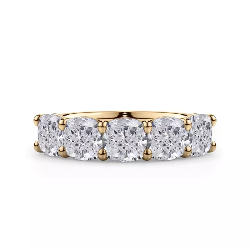 Cushion Cut Lab Diamond 5 Stone Ring (3.50 ct. tw.)