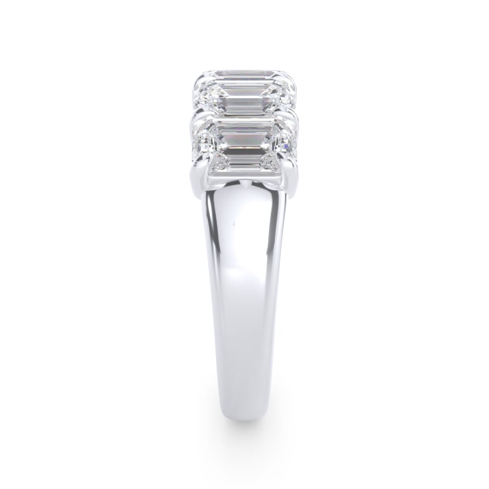 Platinum Emerald Cut Lab Diamond 5 Stone Ring (3.00 ct. tw.)