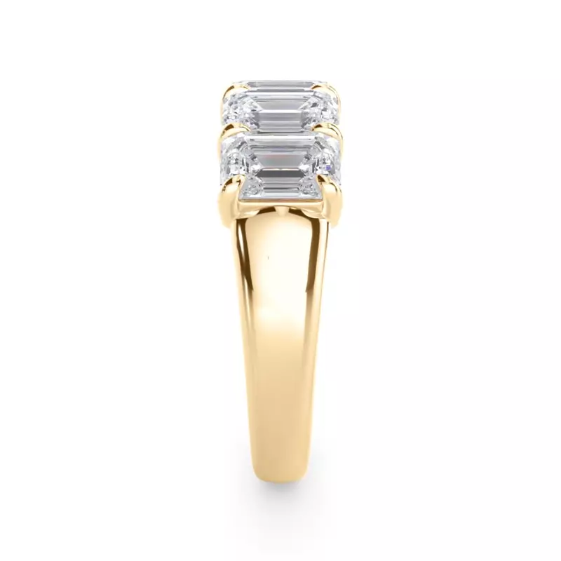 18K Yellow Gold Emerald Cut Diamond 5 Stone Ring (3.00 ct. tw.)