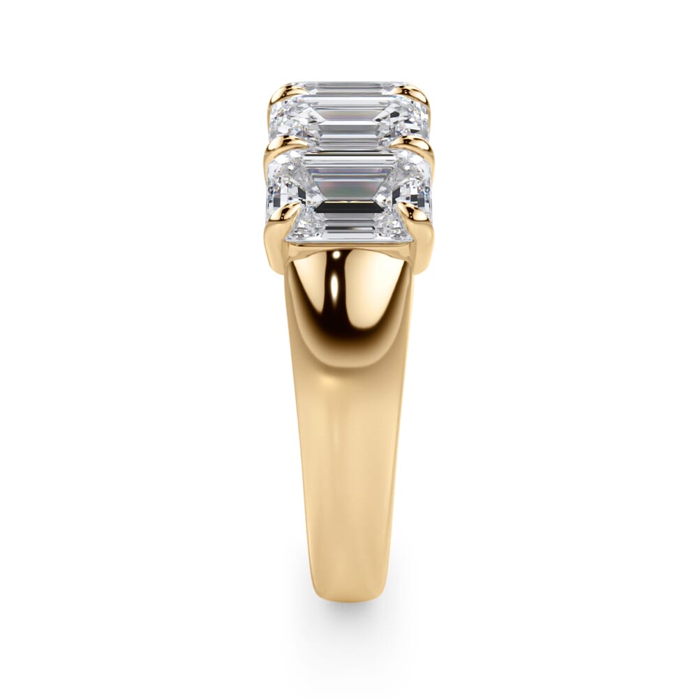 18K Yellow Gold Emerald Cut Diamond 5 Stone Ring (3.50 ct. tw.)