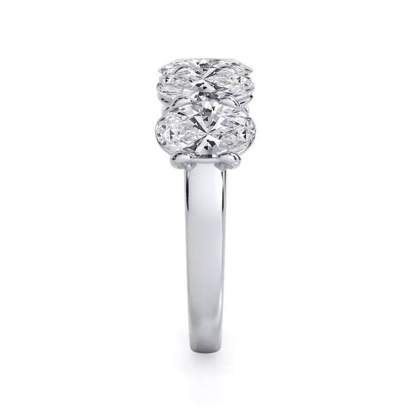 Platinum Oval Cut Diamond 5 Stone Ring (3.00 ct. tw.)