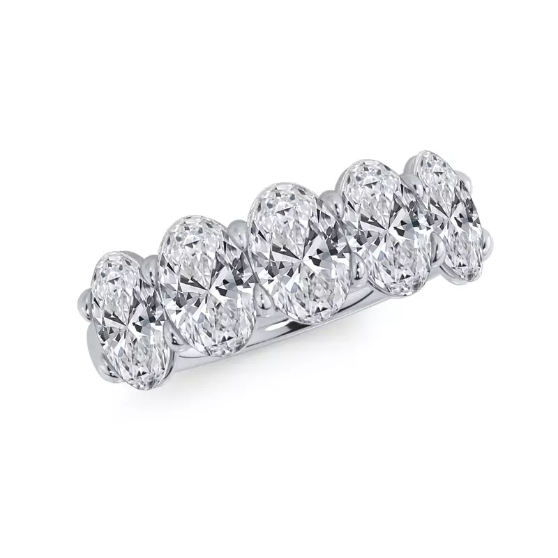 Platinum Oval Cut Diamond 5 Stone Ring (3.00 ct. tw.)