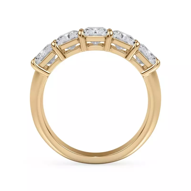 18K Yellow Gold Radiant Cut Diamond 5 Stone Ring (3.00 ct. tw.)