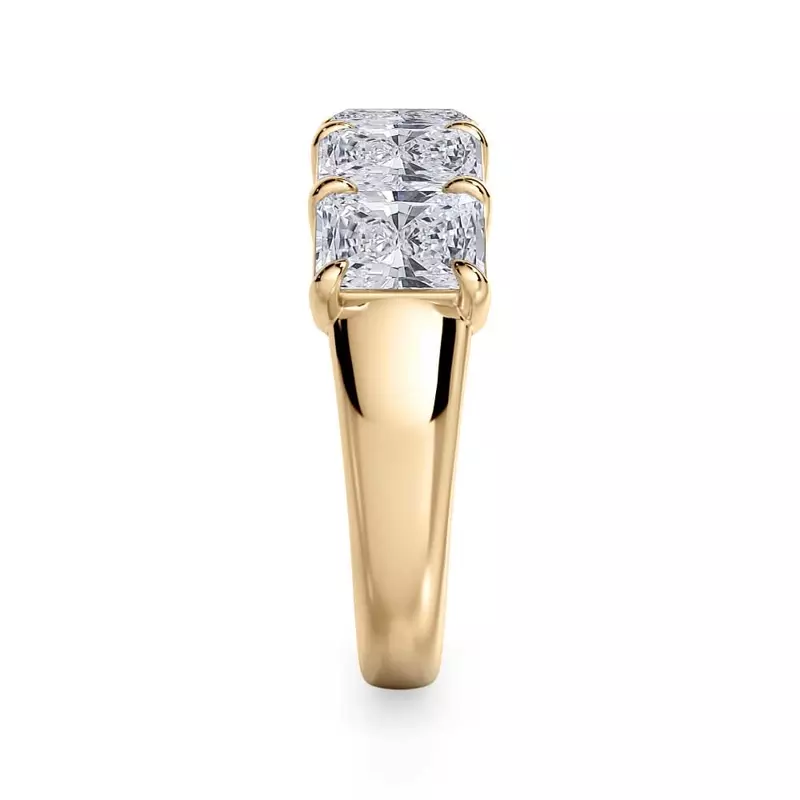 18K Yellow Gold Radiant Cut Diamond 5 Stone Ring (3.00 ct. tw.)