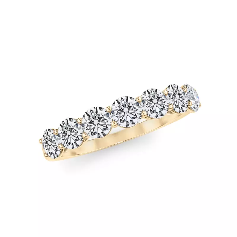 14K Yellow Gold Classic Seven-Stone Round Diamond Band (1.00ct. tw.)