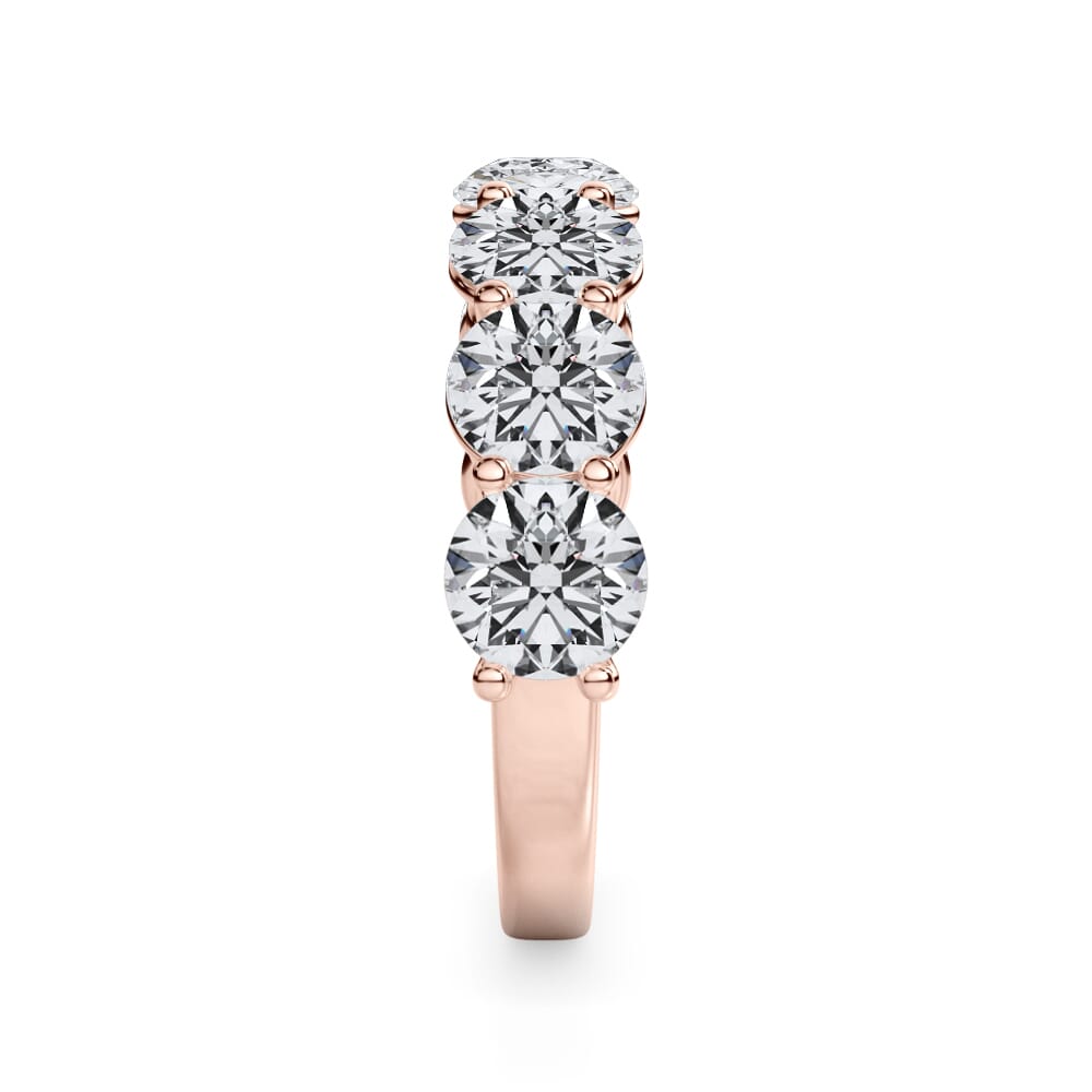 18K Rose Gold Classic Seven-Stone Round Lab Diamond Band (3.50ct. tw.)