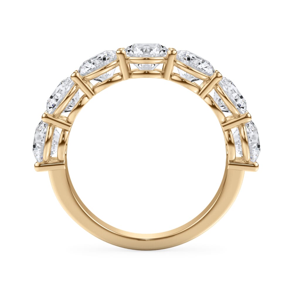 18K Yellow Gold Classic Seven-Stone Round Lab Diamond Band (3.50ct. tw.)