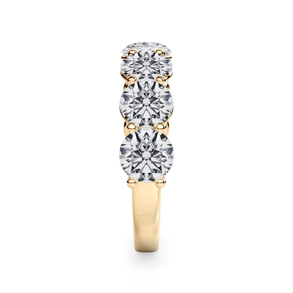 18K Yellow Gold Classic Seven-Stone Round Lab Diamond Band (3.50ct. tw.)