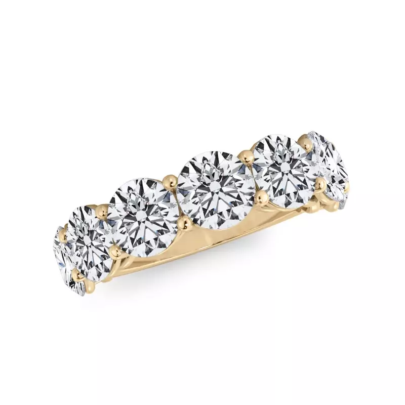14K Yellow Gold Classic Seven-Stone Round Diamond Band (5.00ct. tw.)
