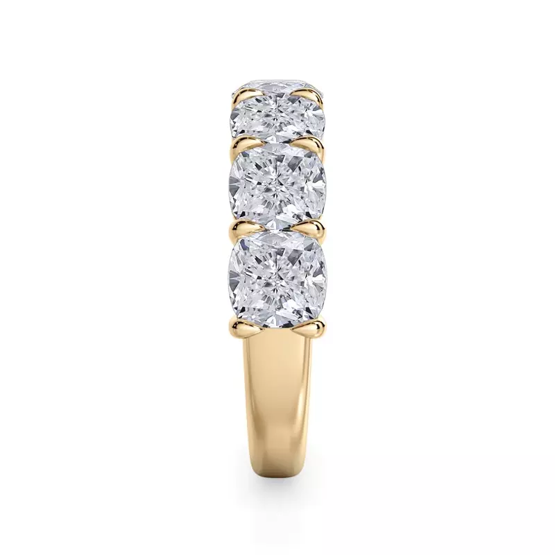 14K Yellow Gold Cushion Cut Diamond 7 Stone Ring (5.00 ct. tw.)