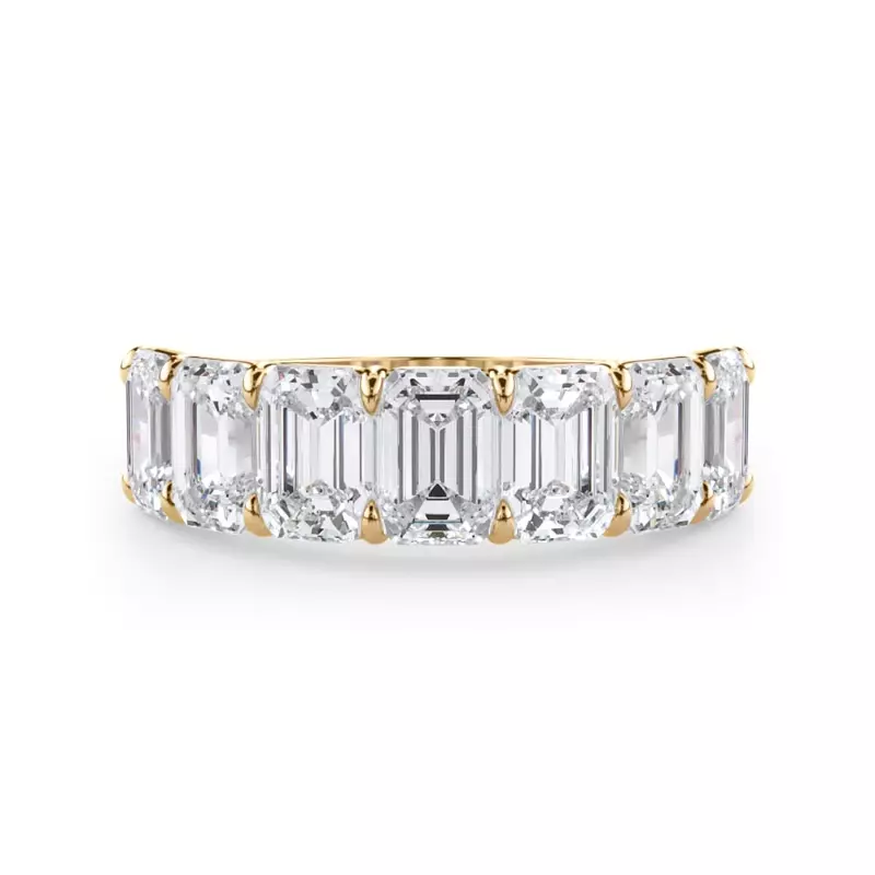 Emerald Cut Lab Diamond 7 Stone Ring (4.20 ct. tw.)