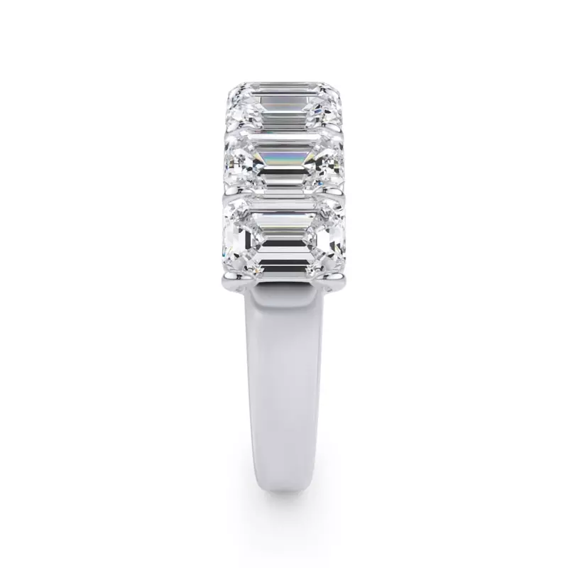 Platinum Emerald Cut Diamond 7 Stone Ring (4.20 ct. tw.)