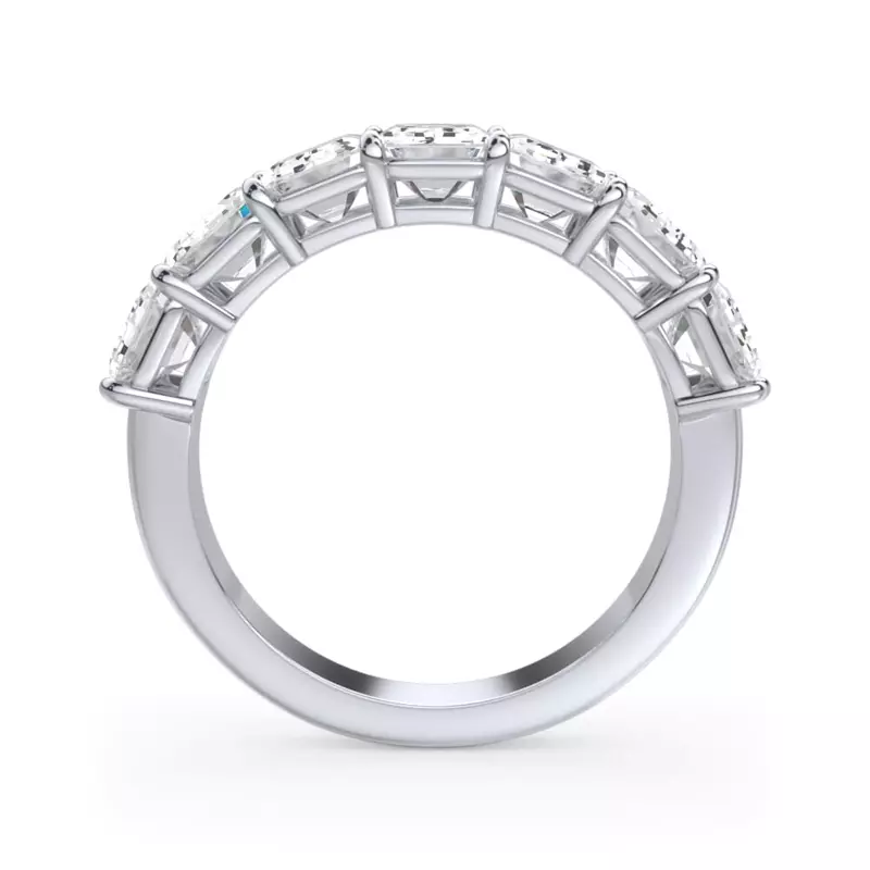 Platinum Emerald Cut Diamond 7 Stone Ring (4.20 ct. tw.)