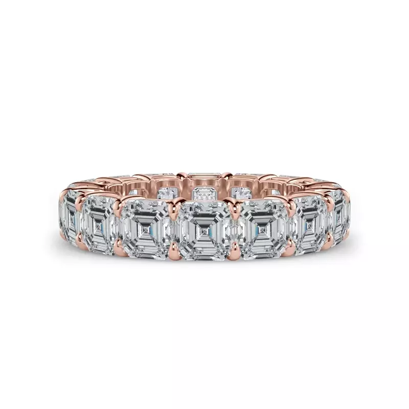 Asscher Cut Lab Diamond Eternity Ring (7.0 ct. tw.)